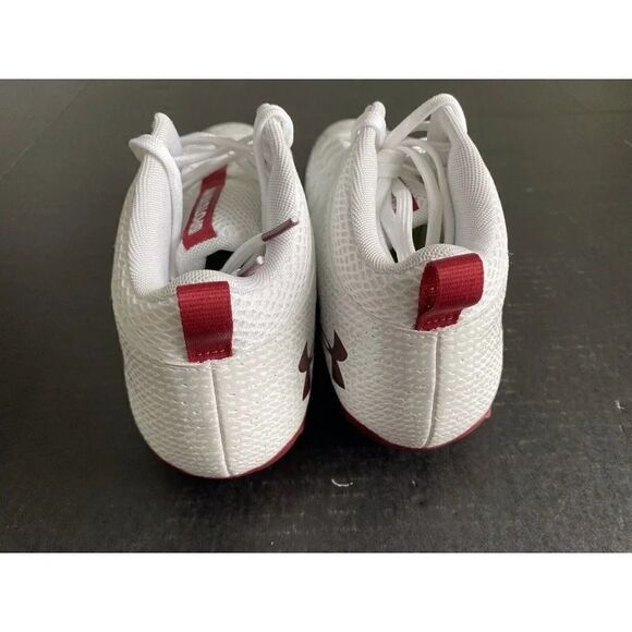 Under Armour Spotlight Football Cleats 4D Foam White/Red 3023963-102 Men’s 13 - Picture 4 of 9
